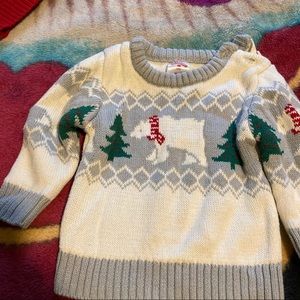 Holiday Time Christmas Sweater, polar Bear size 12 month used.